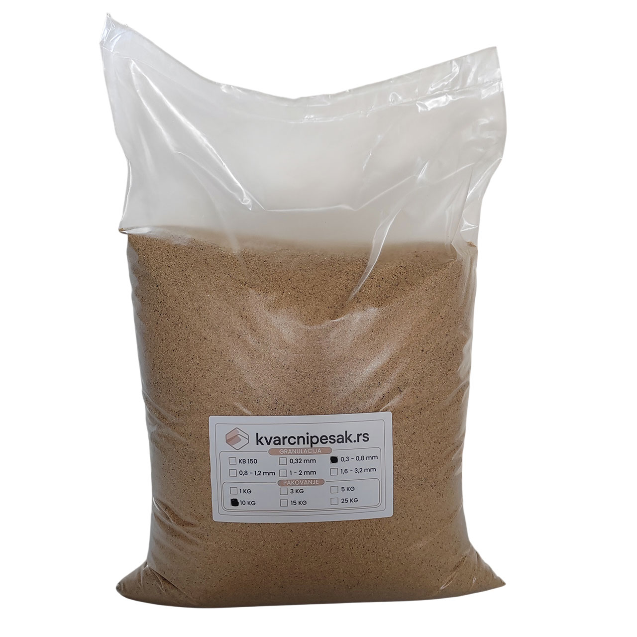 Kvarcni pesak za bazensku filter pumpu (0.8-1.2mm) - pakovanje 10kg